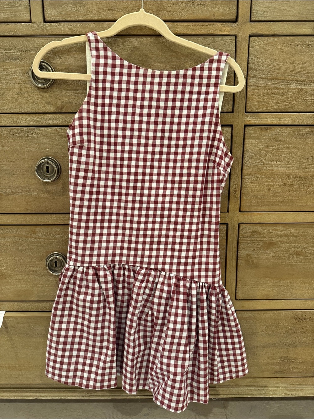 Peixoto Red and White Gingham Womens' Casual Sundress
